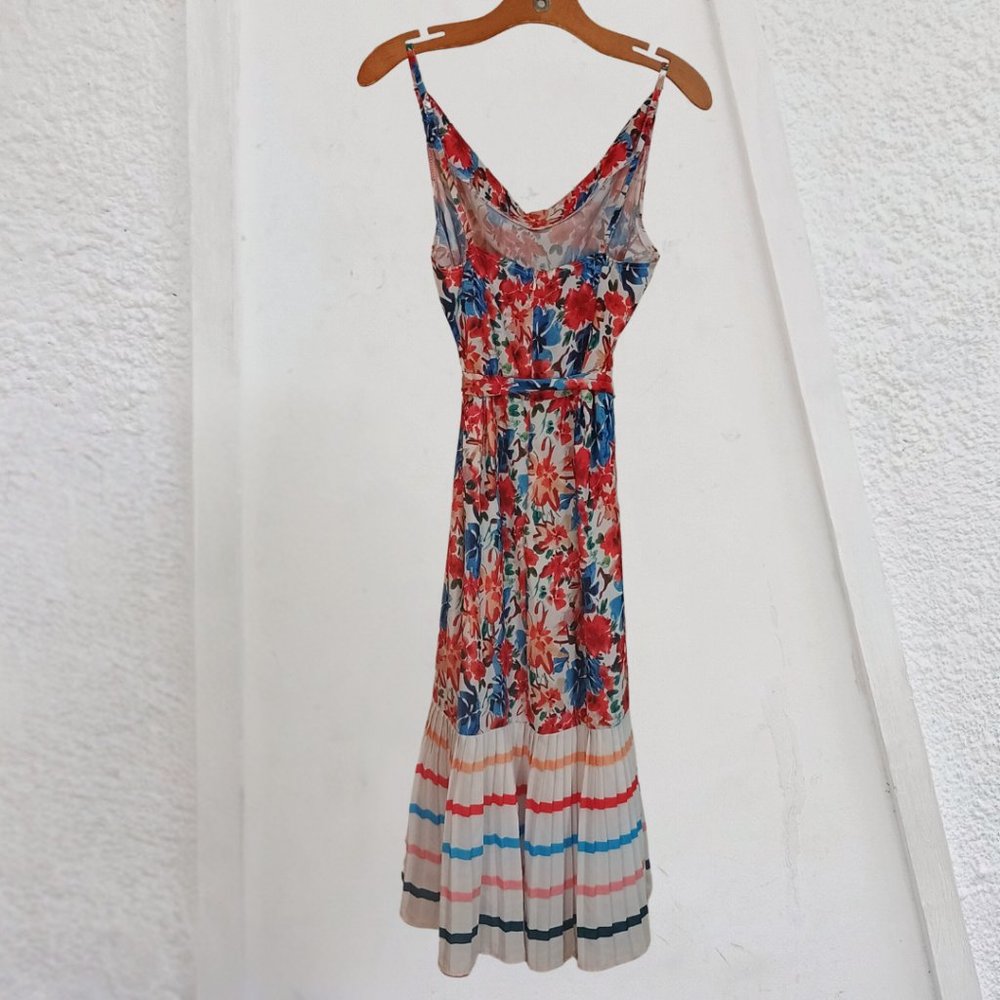 4/$25 Floral Striped Midi Dress - Picture 2 of 8